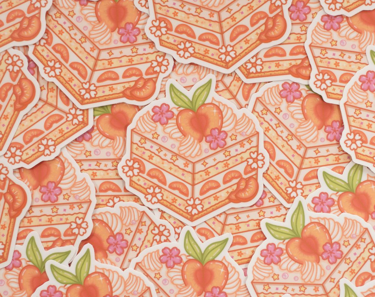 Peach Cake Sticker