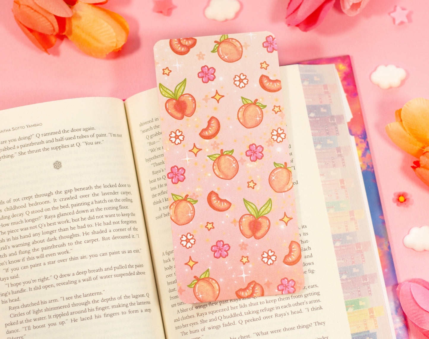 Peaches Reading Log Bookmark