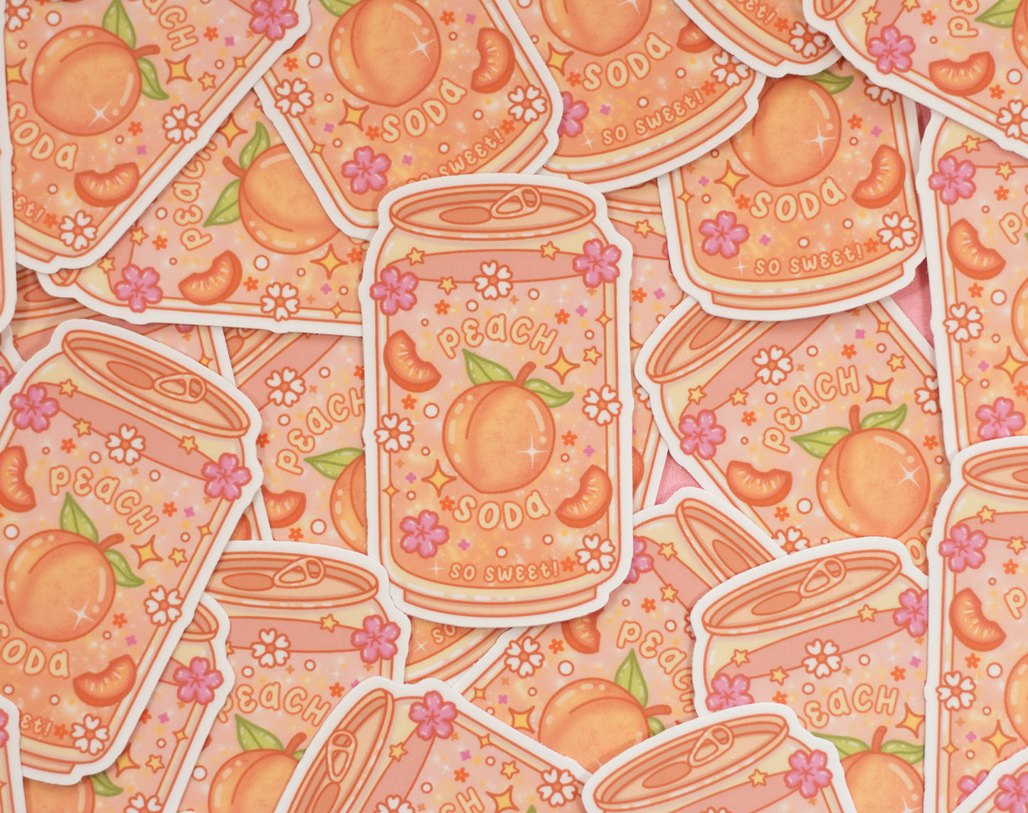 Peach Soda Sticker