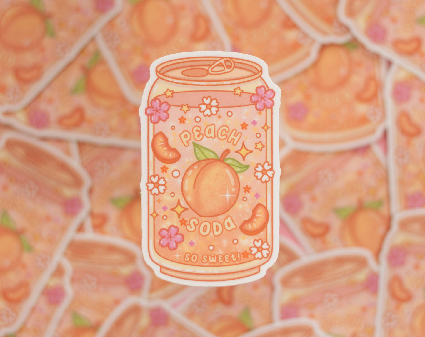 Peach Soda Sticker