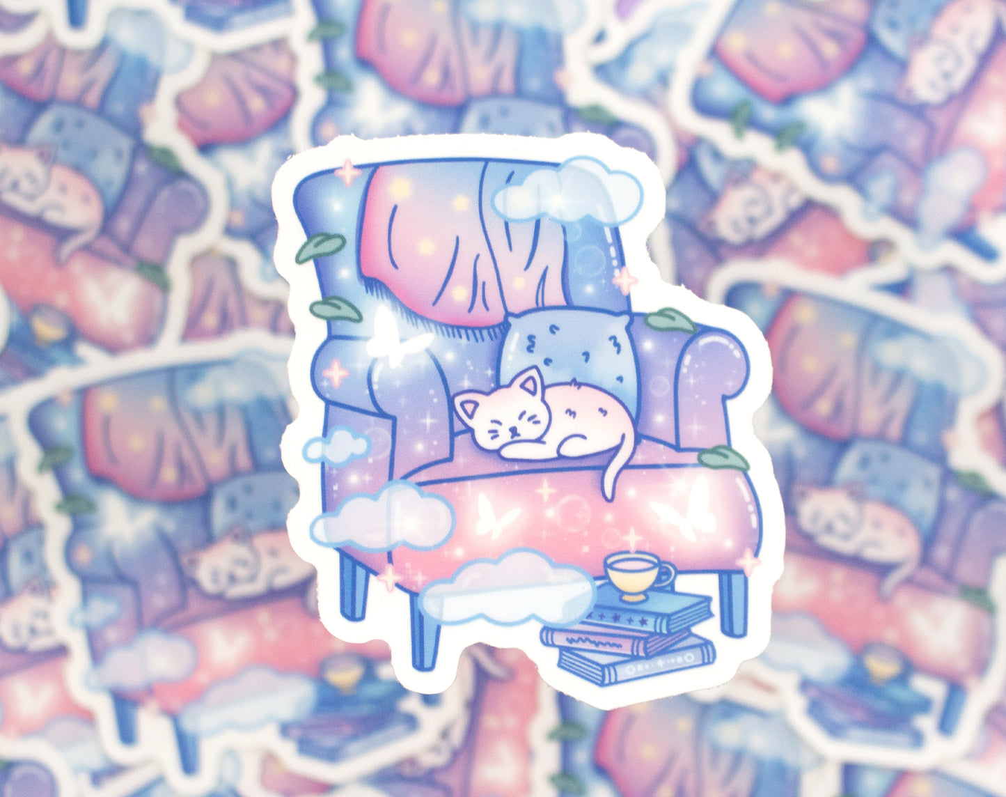 Reading Chair Clear Sticker