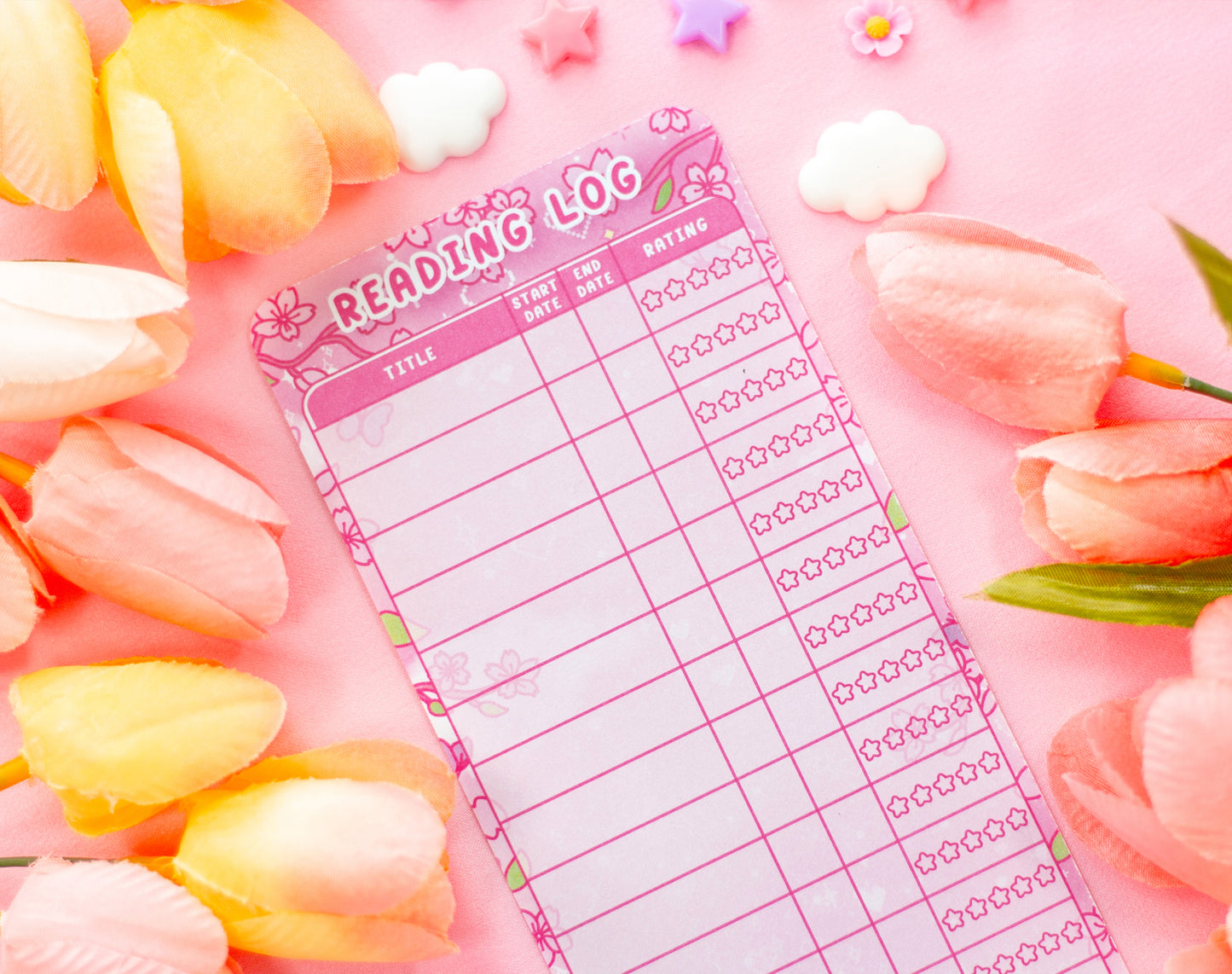 Sakura Reading Log Bookmark