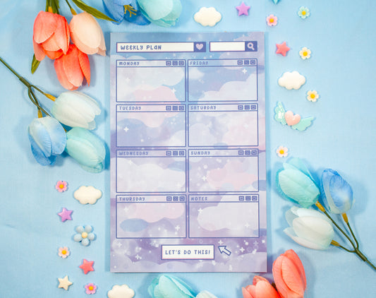 Blue Skies Weekly Planner Pad