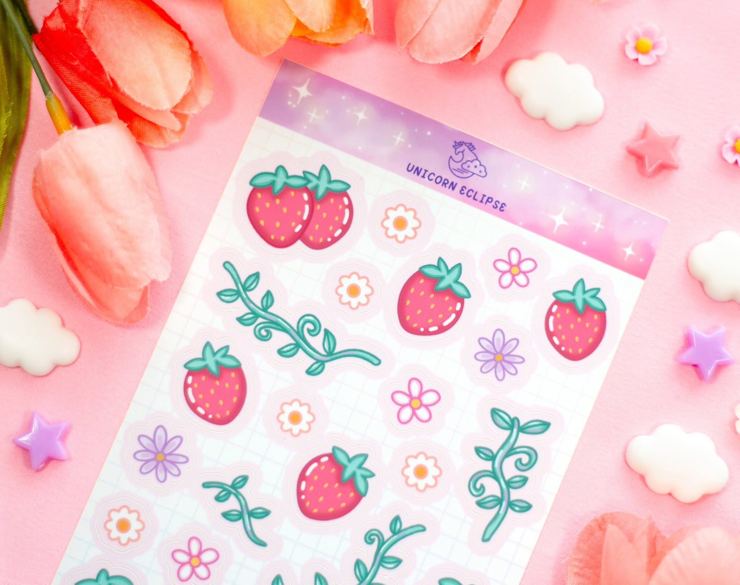 Strawberries Sticker Sheet