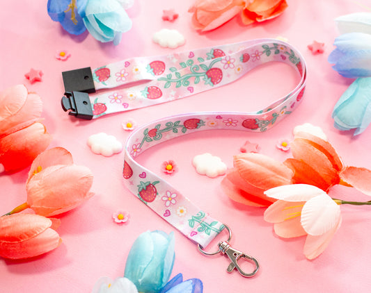 Strawberries Lanyard