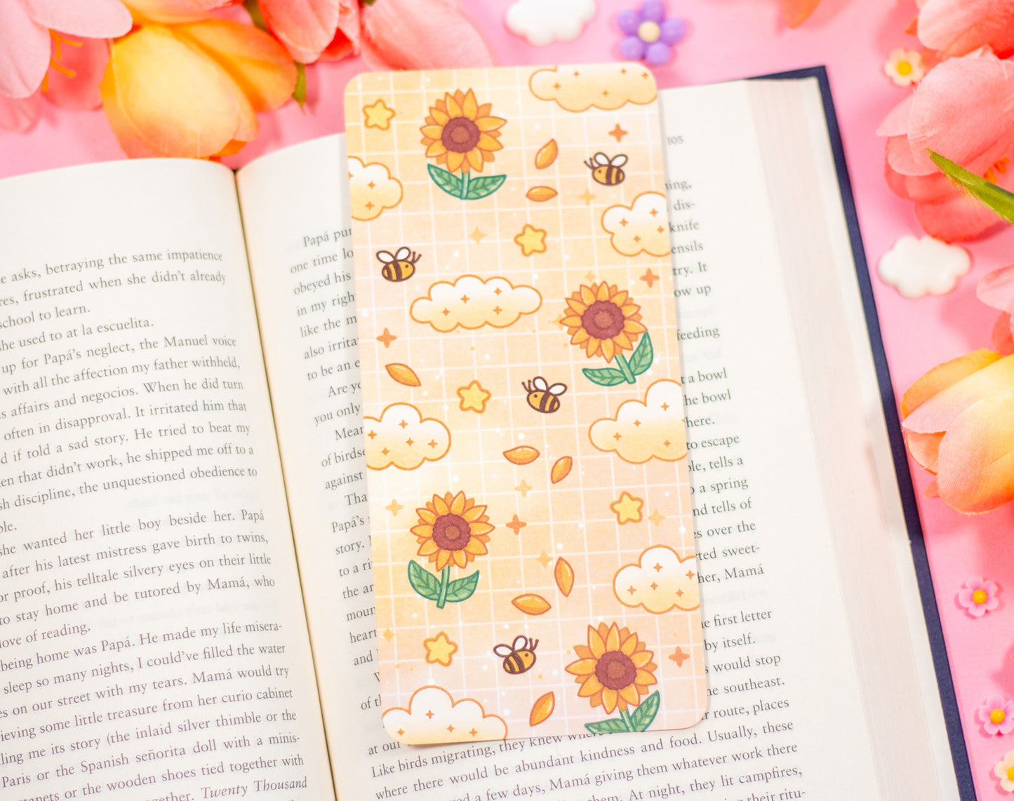 Sunflower Dreams Reading Log Bookmark