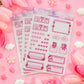 Love Story Book Review Sticker Sheet