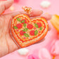 Heart Pizza Keychain