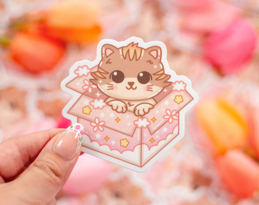 Cat in a Box Sticker