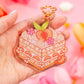Peach Cake Keychain