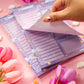 Study Night Hourly Planner Pad