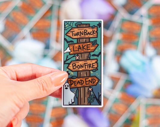 Camp Signpost Sticker