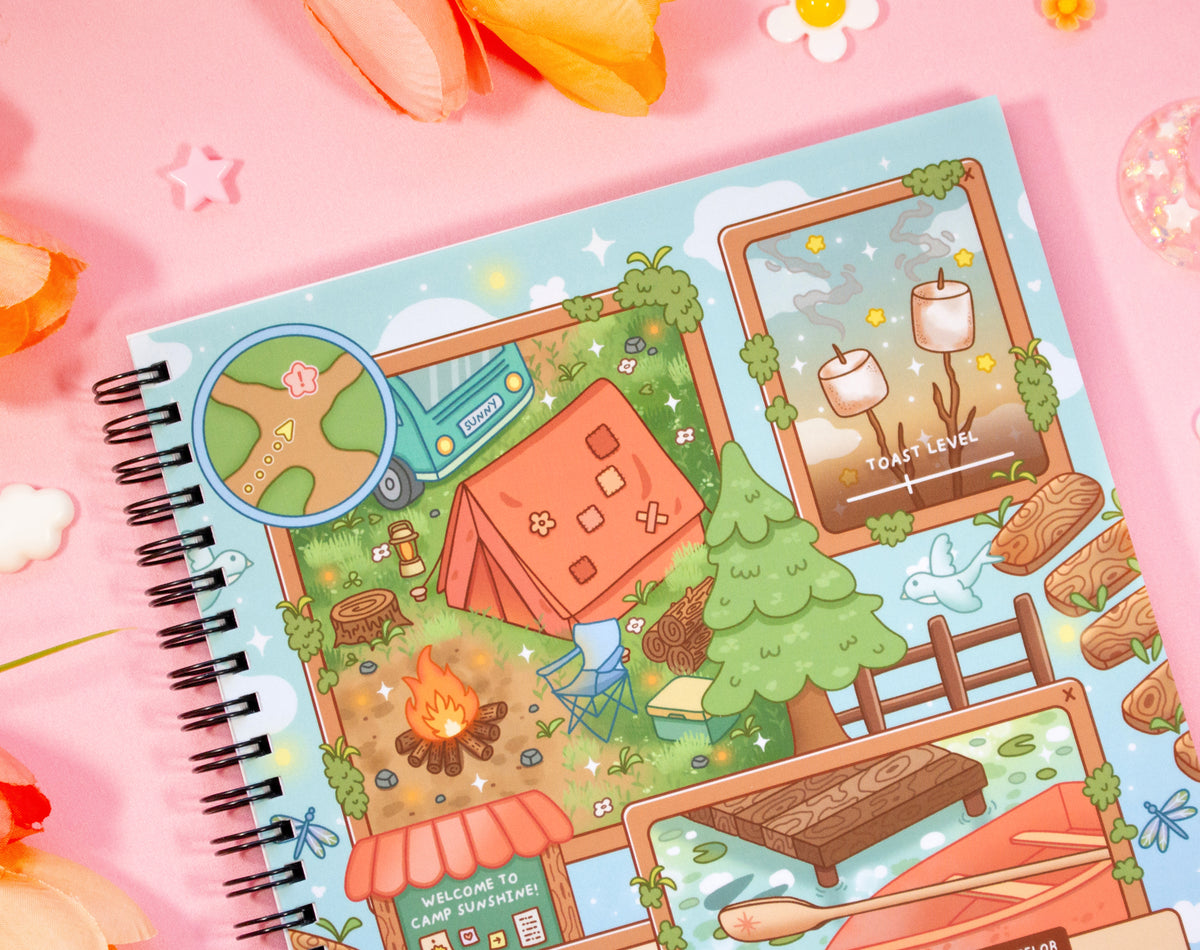 Camp Sunshine Spiral Lined Notebook (7x9")