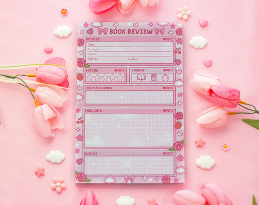 Love Story Book Review Pad