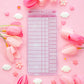 Love Story Reading Log Bookmark