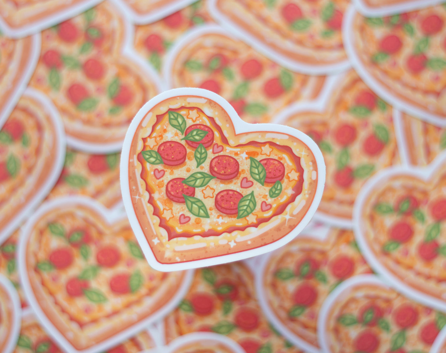 Heart Pizza Sticker