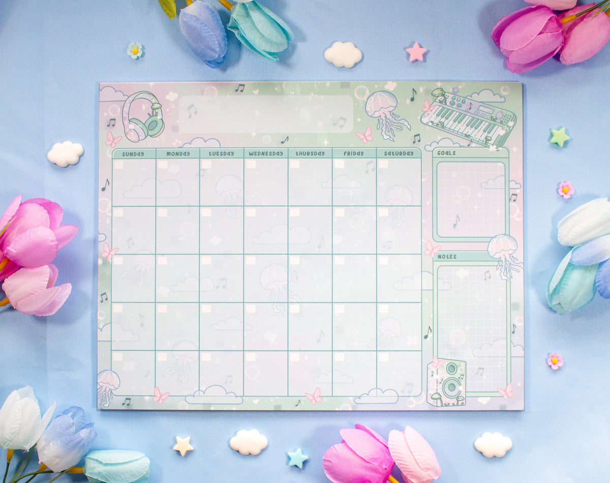 Blooming Records Monthly Planner Pad