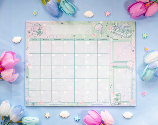 Blooming Records Monthly Planner Pad