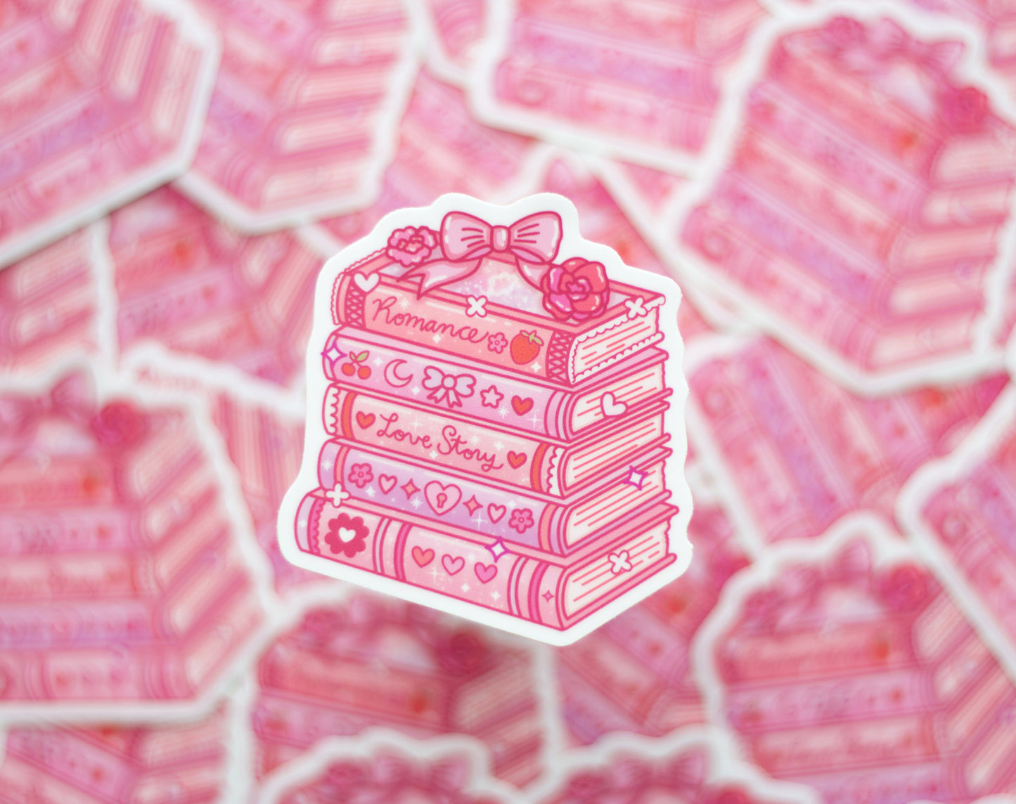 Romance Stacked Books Sticker