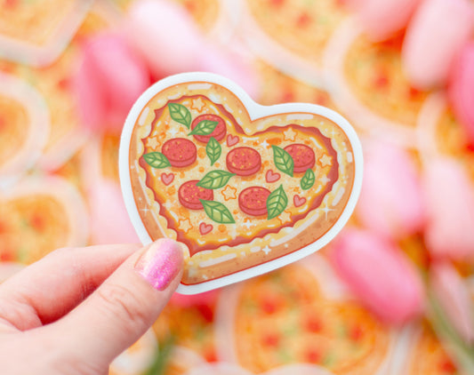 Heart Pizza Sticker