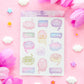 Affirmations Speech Bubbles Sticker Sheet