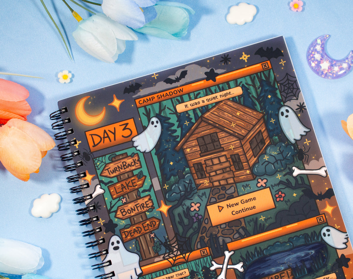 Camp Shadow Spiral Lined Notebook (7x9")