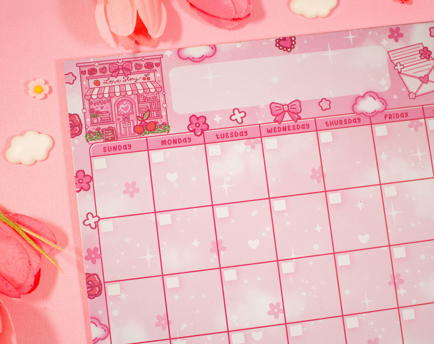 Love Story Monthly Planner Pad