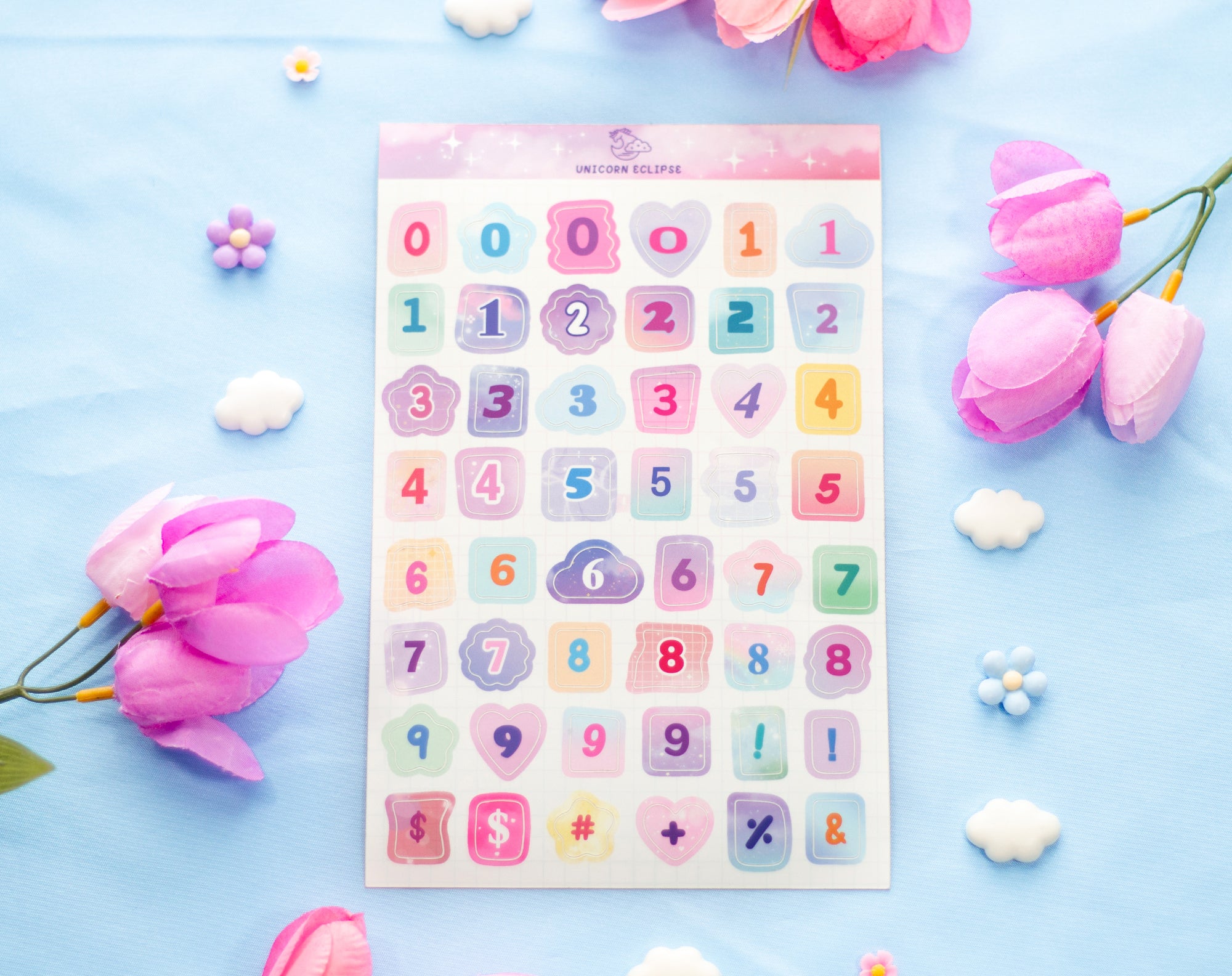 Ransom Numbers Sticker Sheet – Unicorn Eclipse