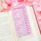 Love Story Reading Log Bookmark