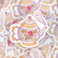 Autumn Teapot Clear Sticker