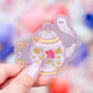 Autumn Teapot Clear Sticker