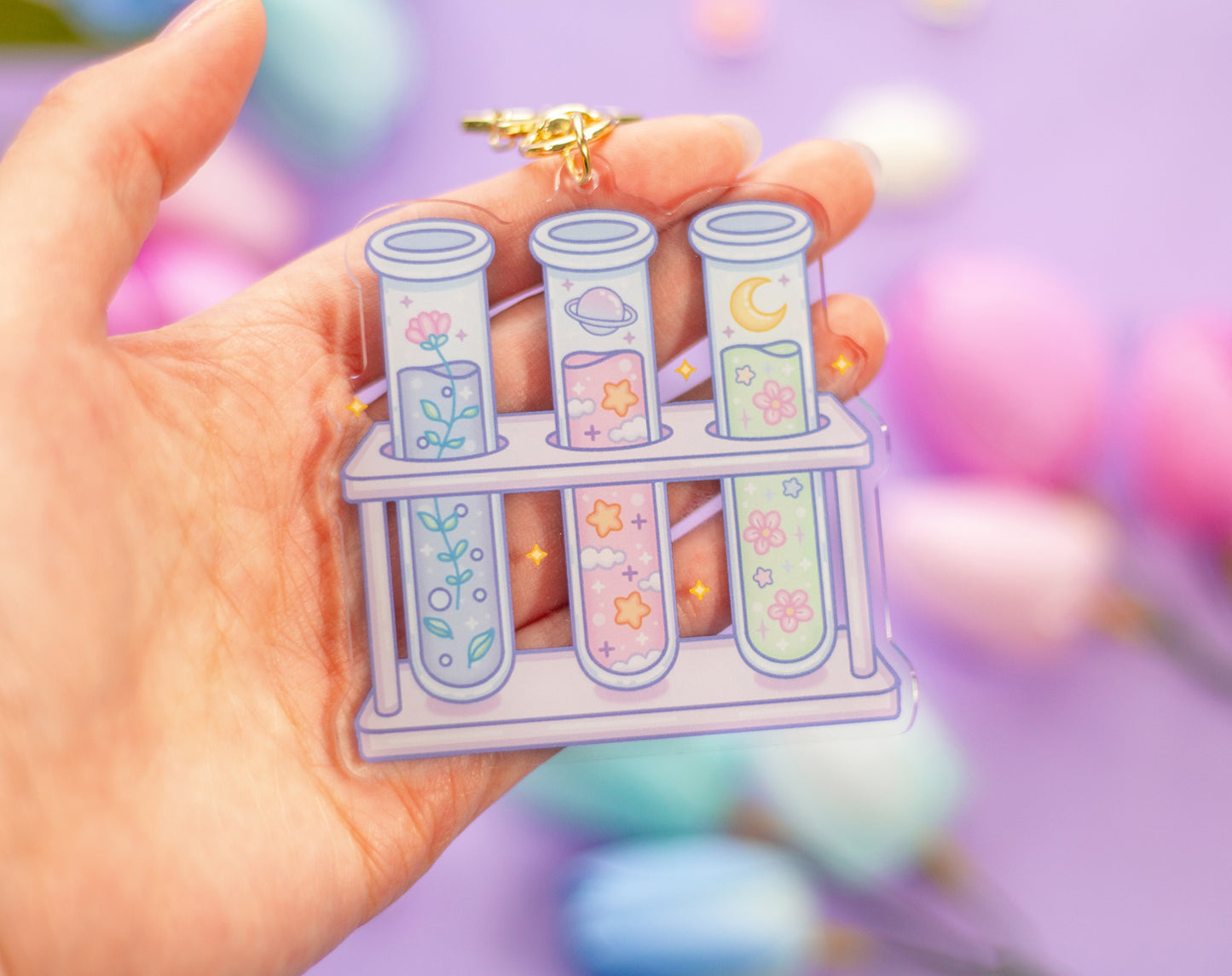 Test Tubes Keychain