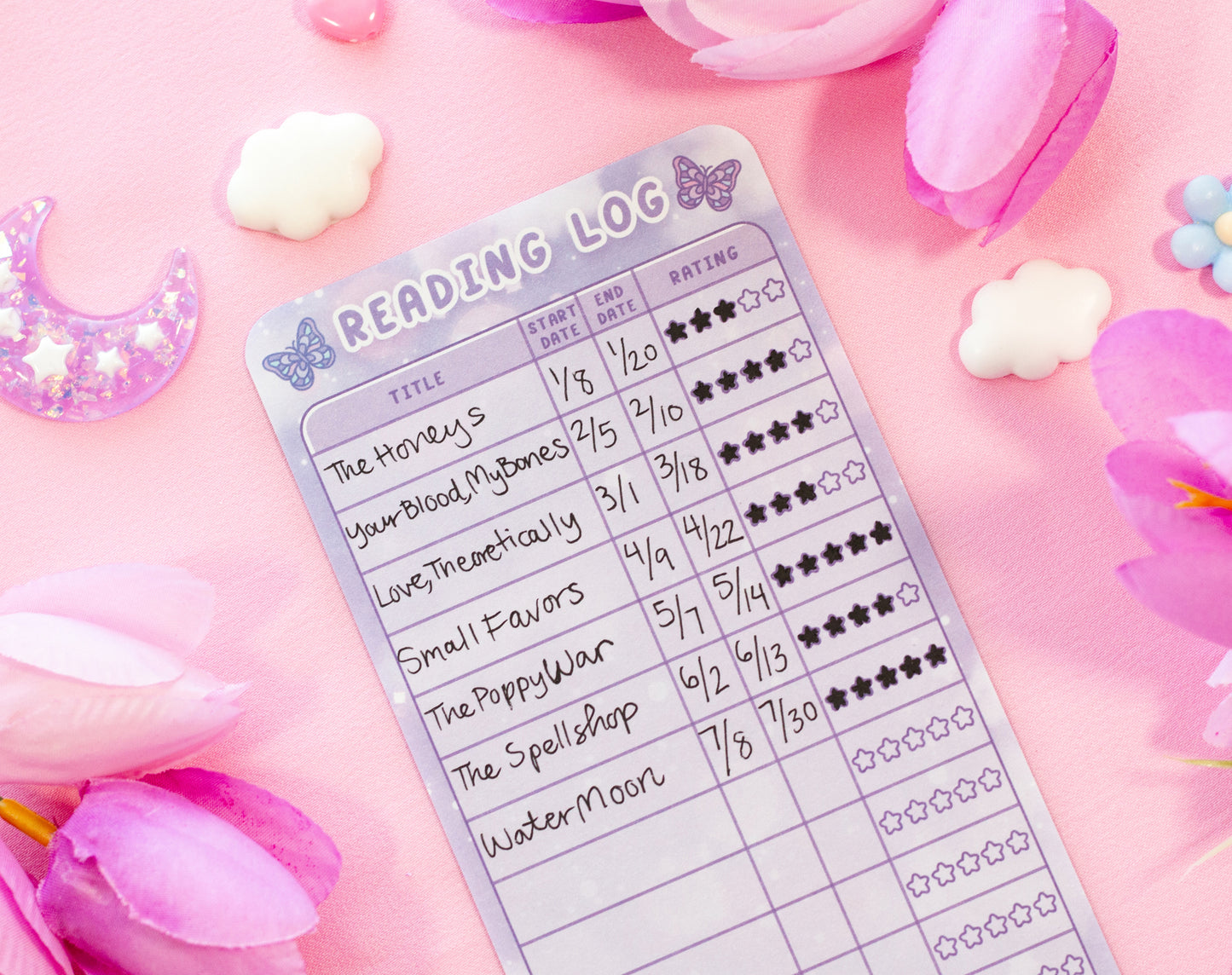 Magical Memories Reading Log Bookmark