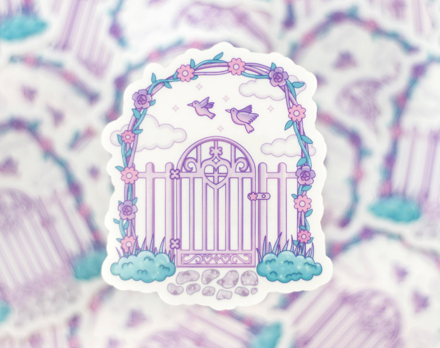 Secret Garden Gate Clear Sticker