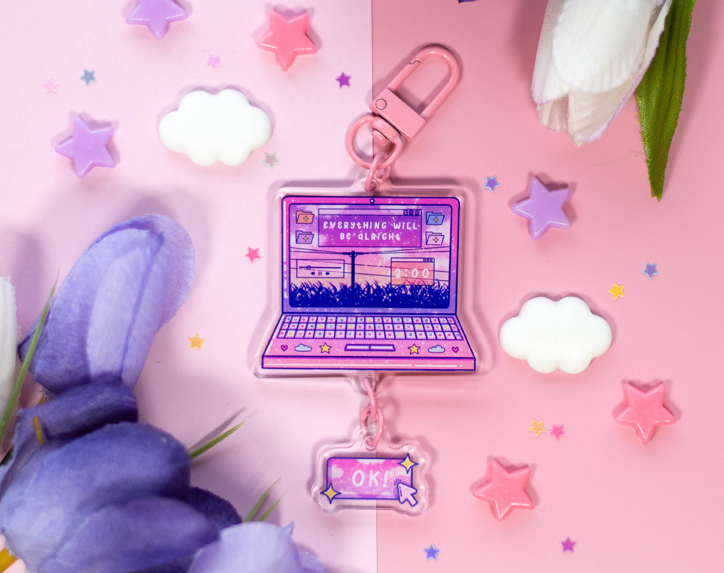 Laptop Linked Keychain – Unicorn Eclipse