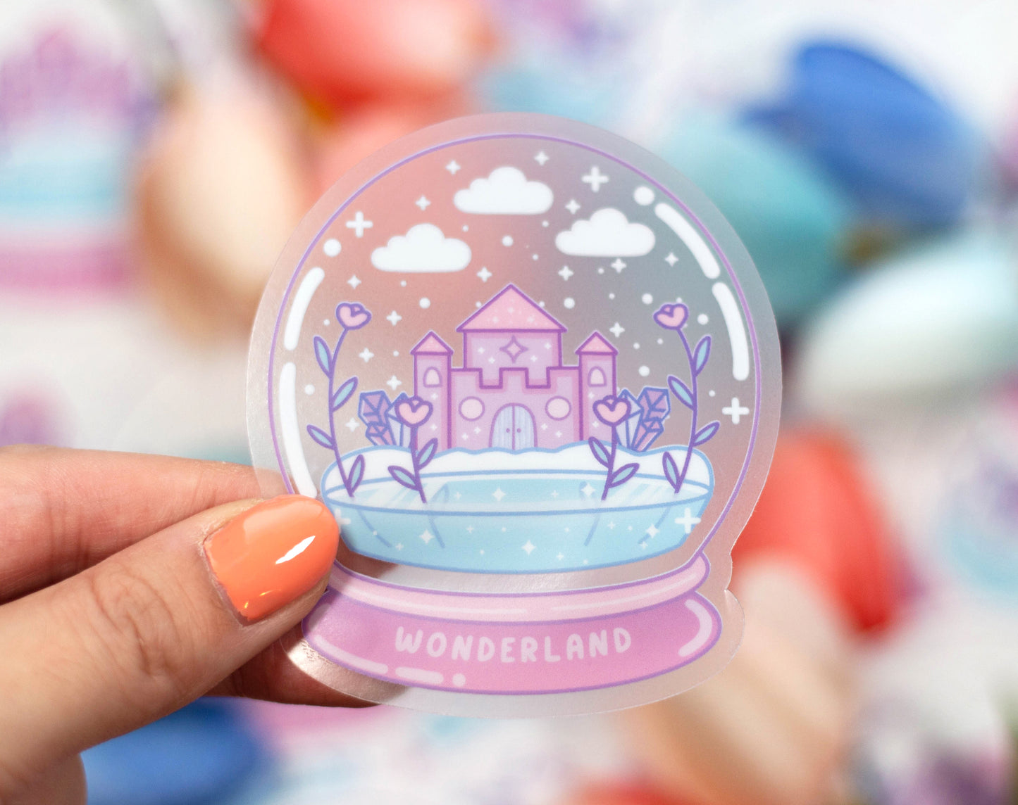 Snowglobe Clear Sticker